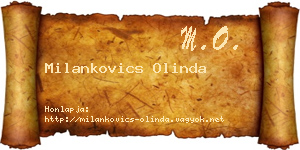 Milankovics Olinda névjegykártya